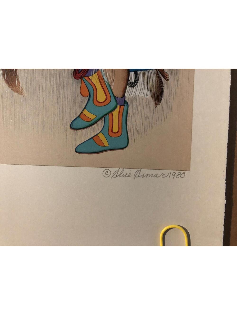Rain Dancer Original Vintage Native American Poster Colorful Birds 1980's - Picture 11 of 11